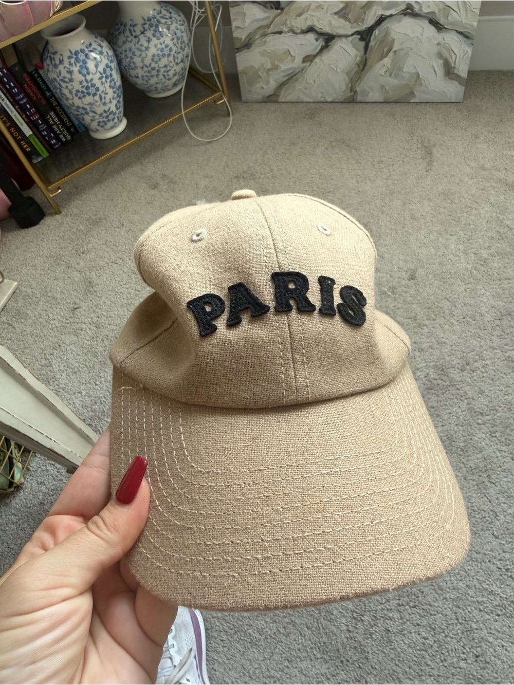American Needle Beige 'PARIS' Embroidered Cap